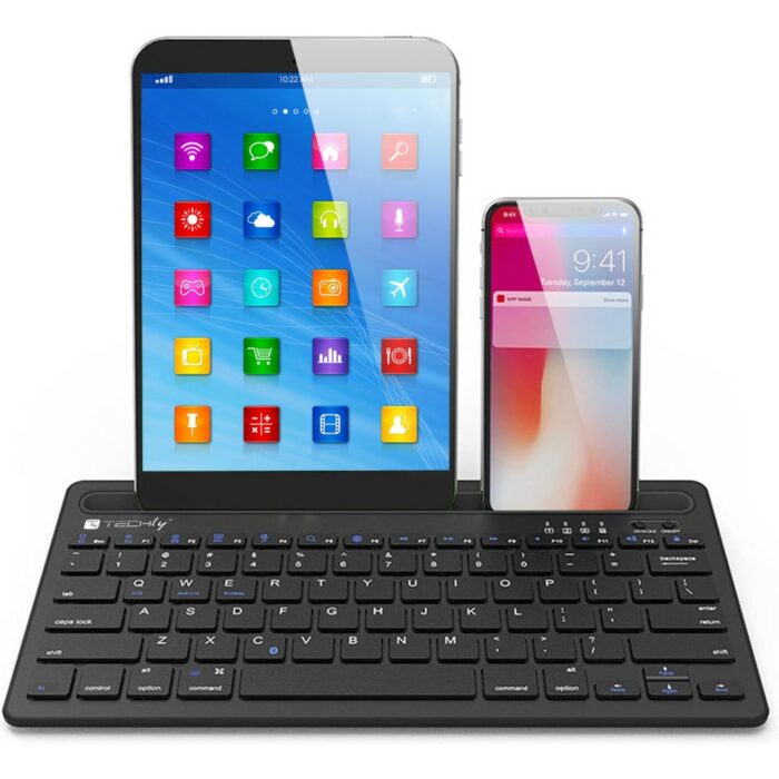 TASTIERA WIRELESS CON SUPPORTO